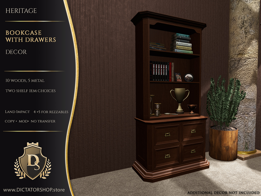 Heritage - Bookcase with Drawers