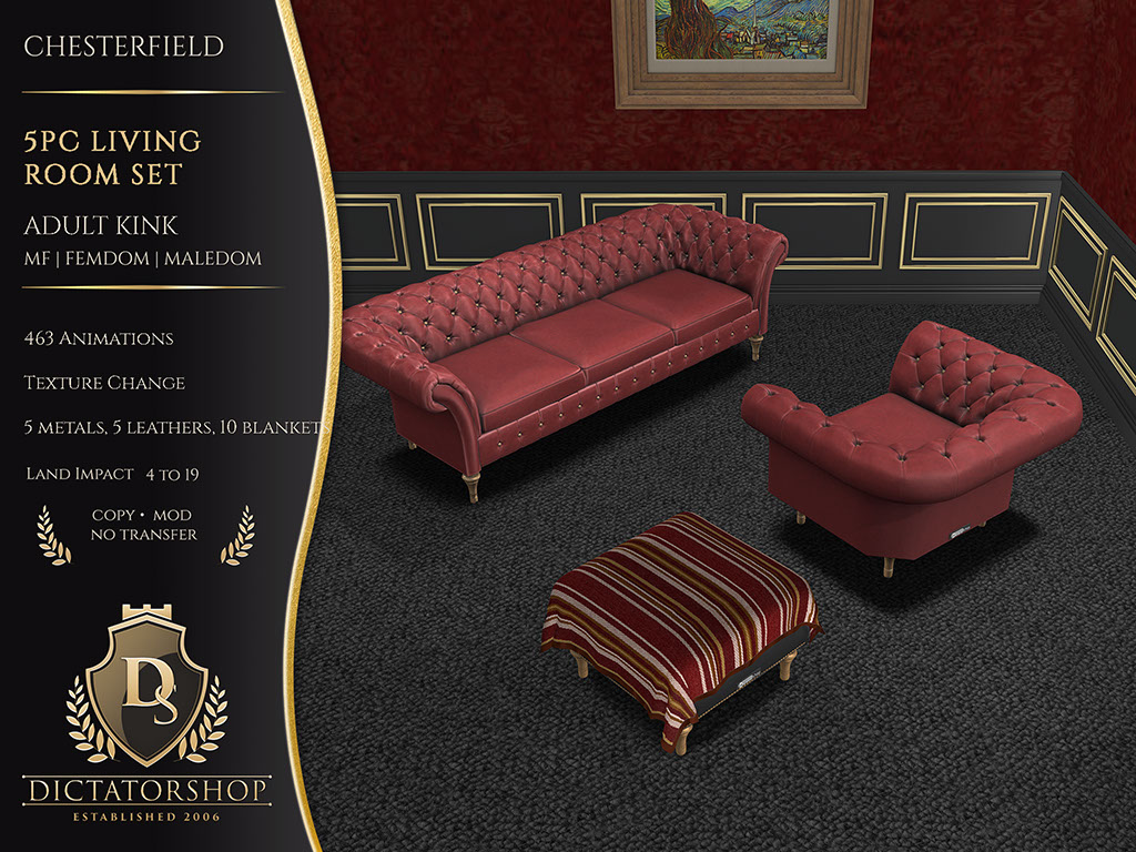 Chesterfield - 5pc Living Room Set Fatpack
