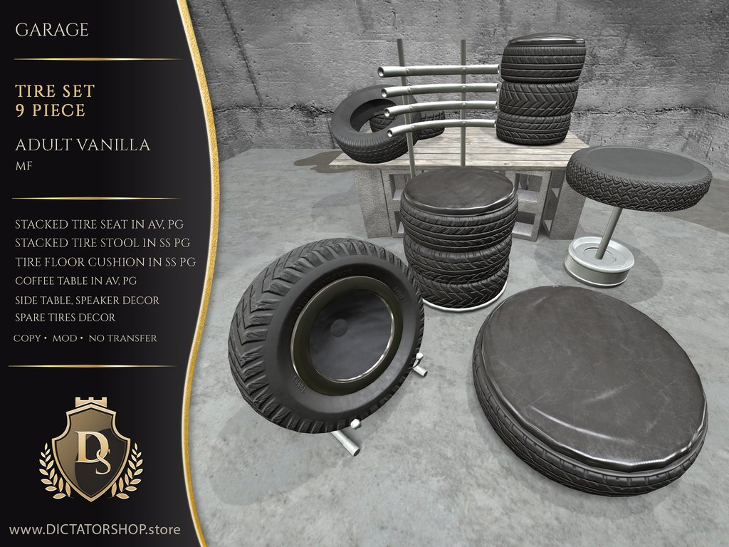Garage - Tire Set 9 Piece Fatpack