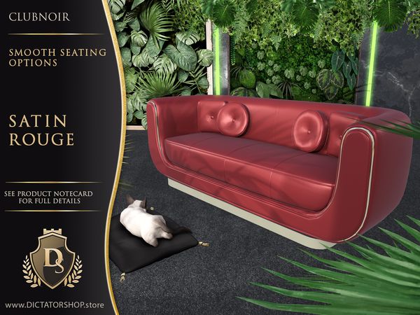 ClubNoir Smooth seating shown in Satin Rouge